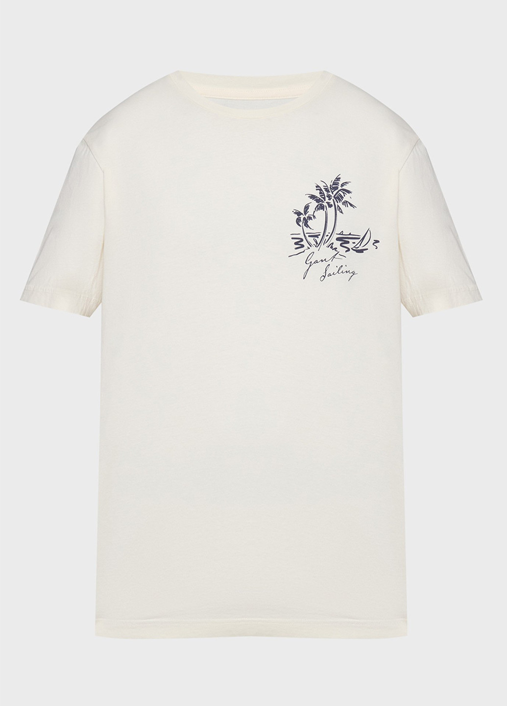 Молочная футболка Gant