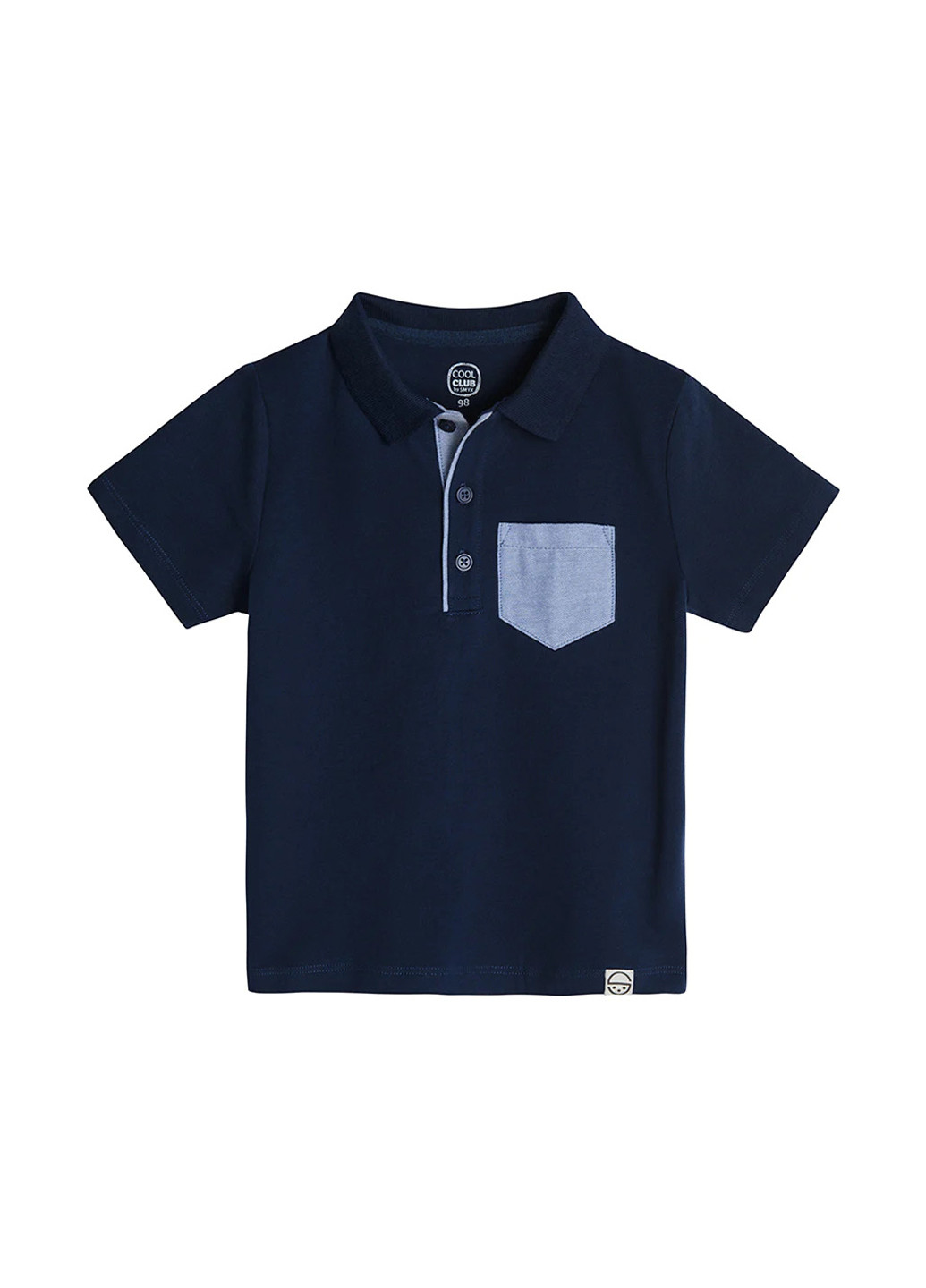 Темно-синяя детская футболка-футболка для мальчика Cool Club однотонная