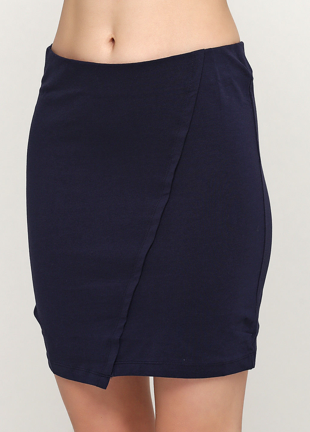 Темно-синяя кэжуал однотонная юбка Terranova