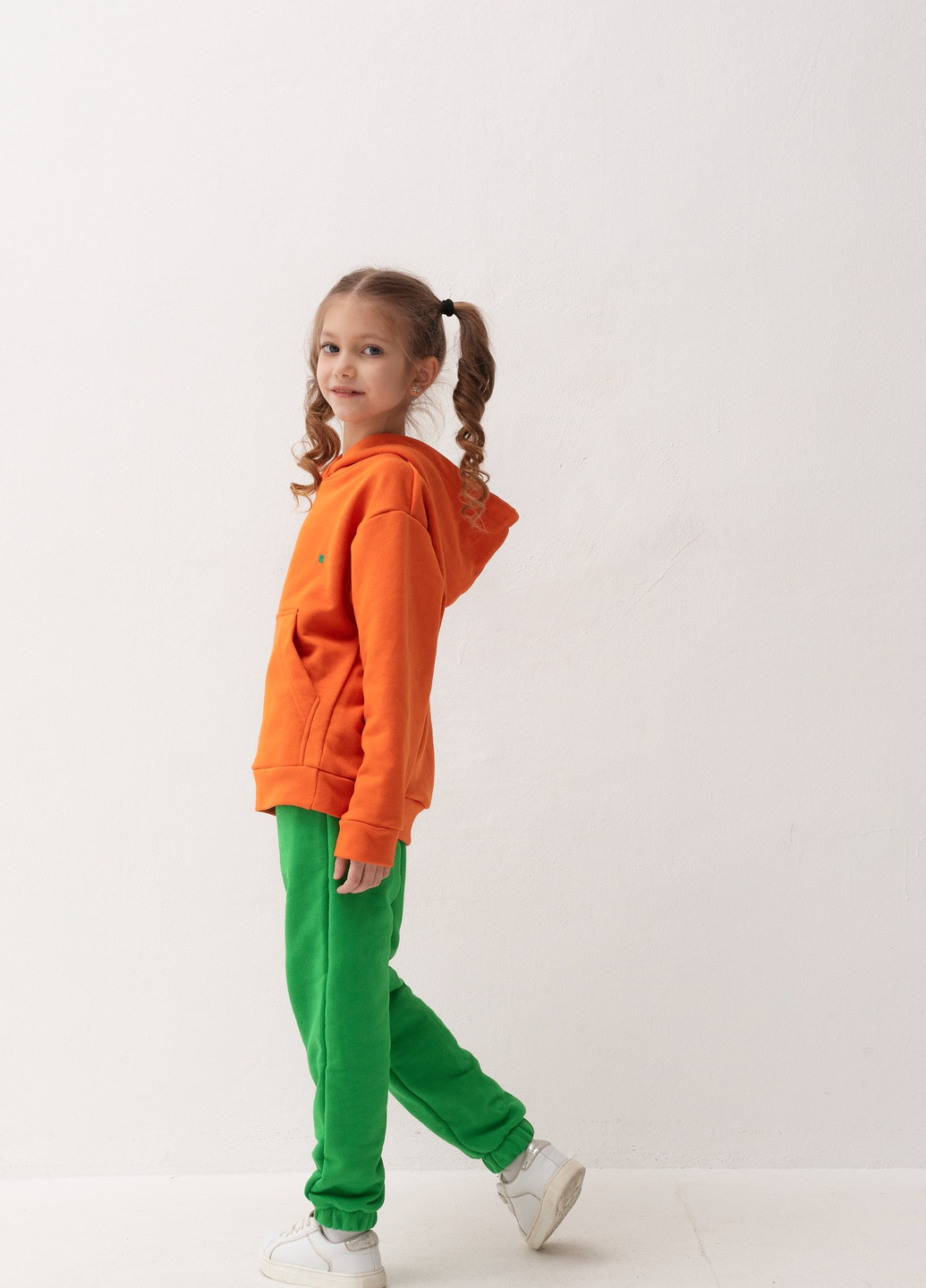 Оранжевый демисезонный детский спортивный повседневный костюм beauty Kindamor весна-осень 2022
