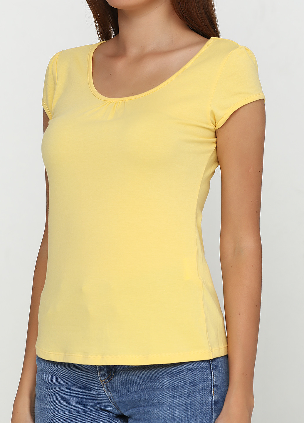 Желтая летняя футболка Cache Cache