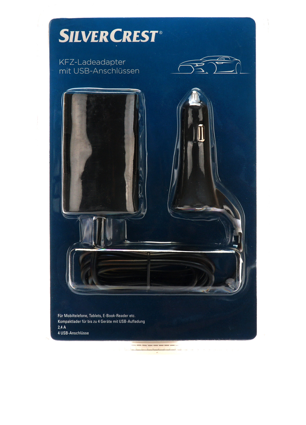 Зарядное устройство USB, 2,4А Silver Crest (113145624)