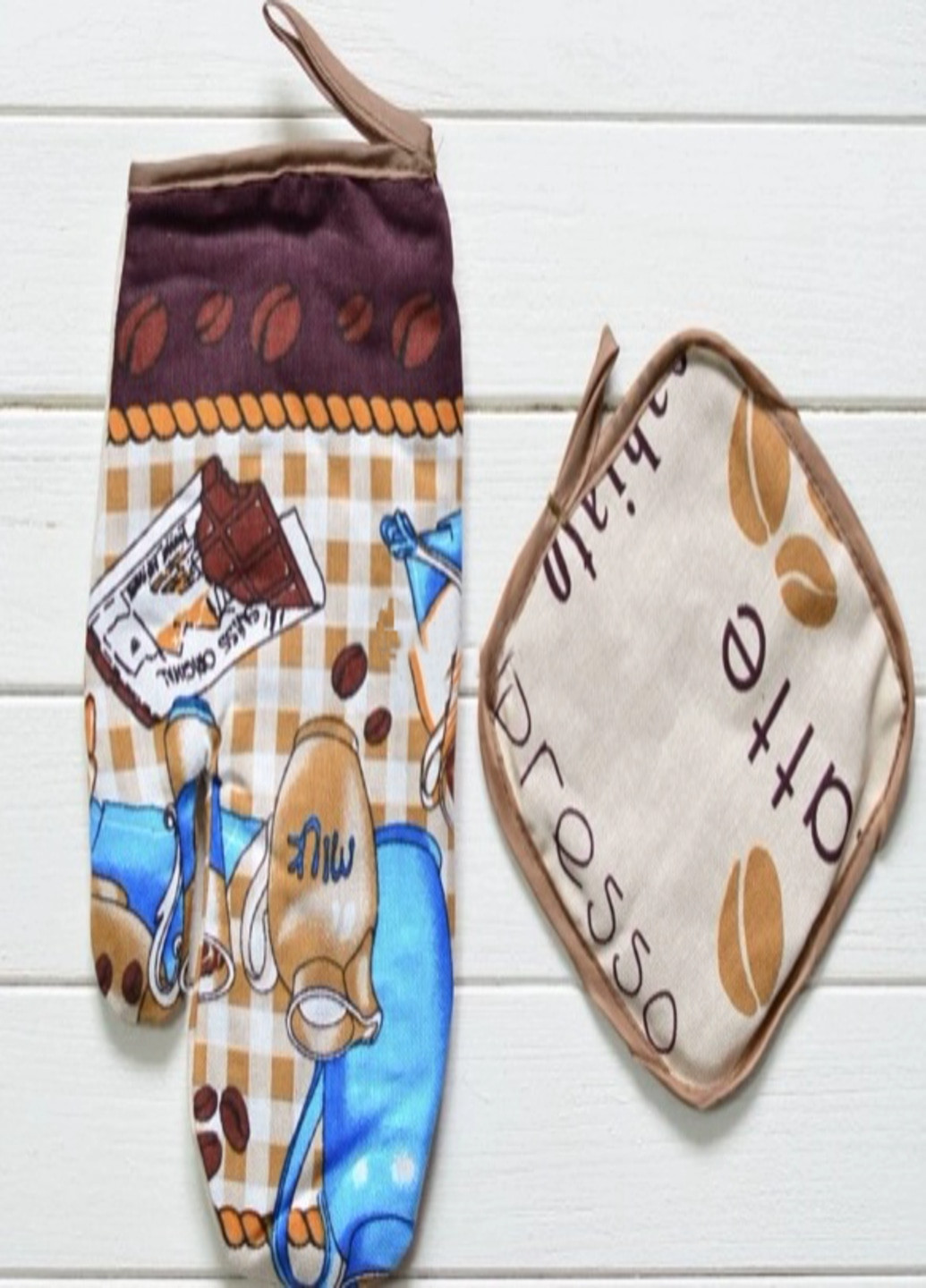 Кухонный набор фартук перчатка прихватка полотенце coffee (215968432) Francesco Marconi (205106769)