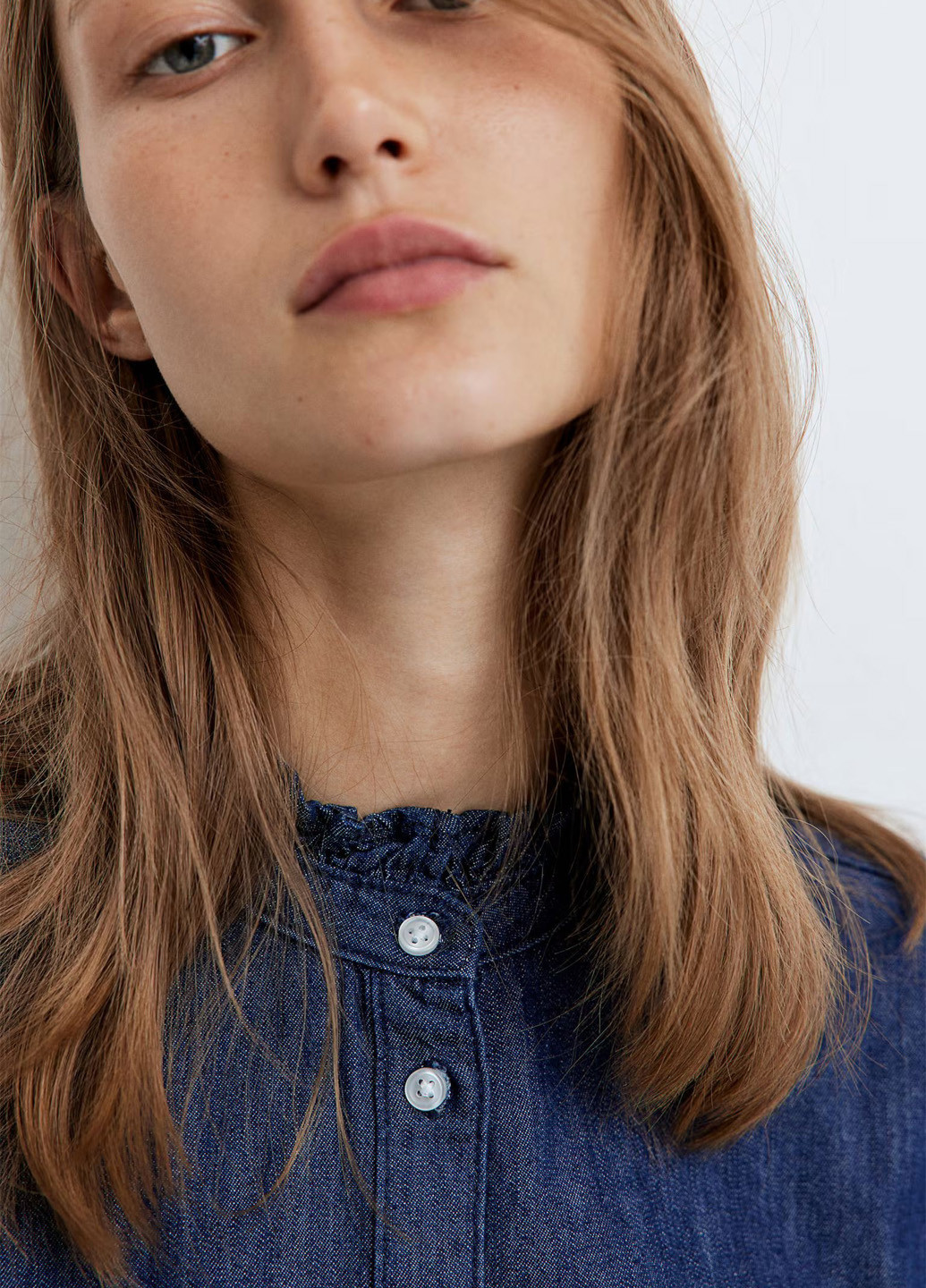 Тёмно-синяя блуза H&M