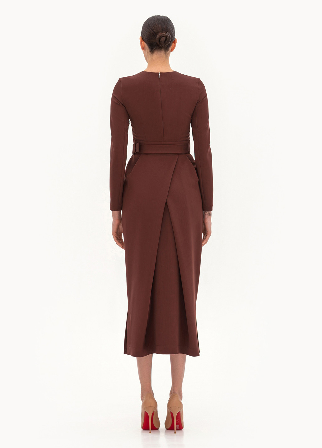 Темно-бежева кежуал сукня футляр BGL однотонна