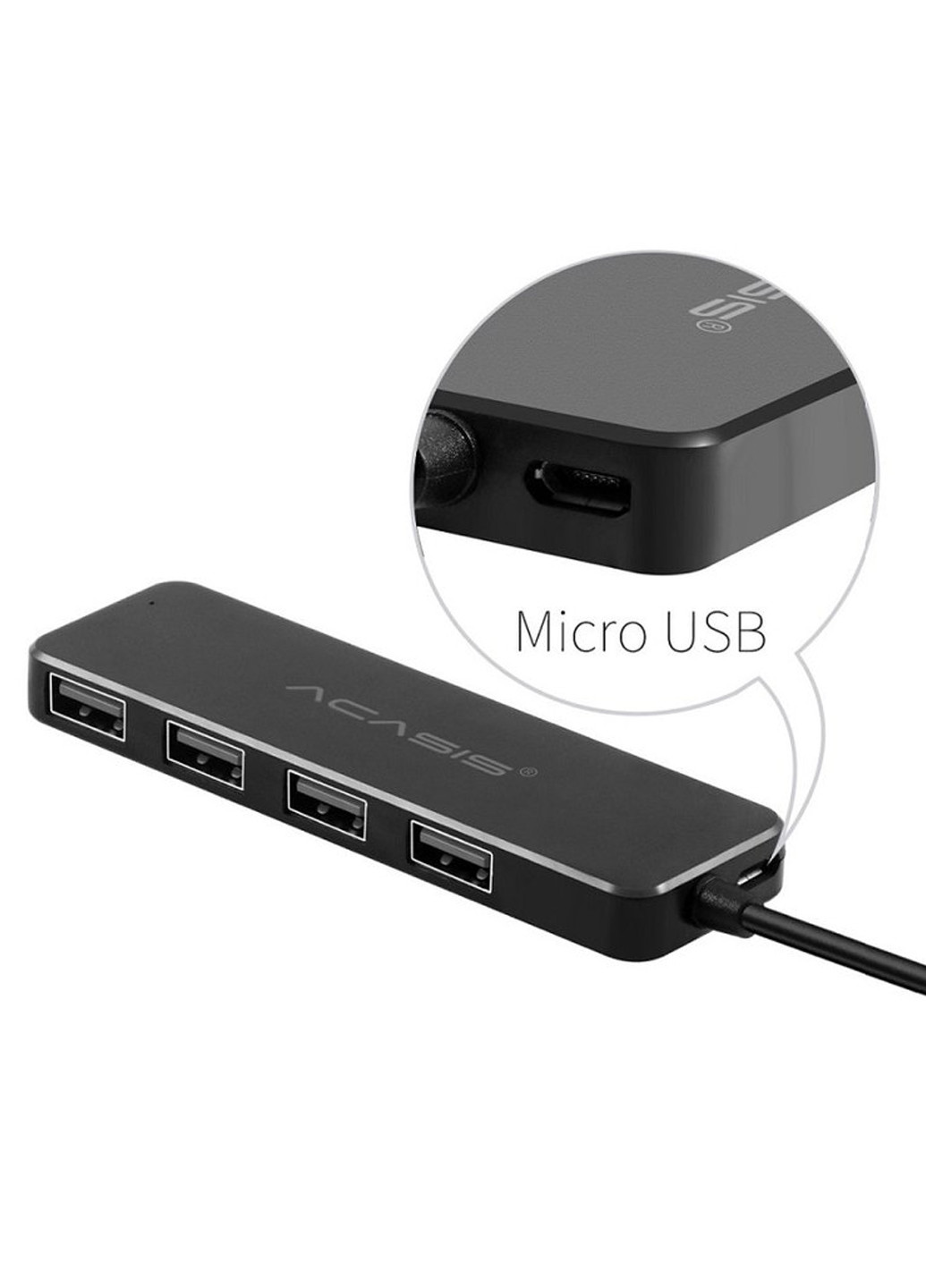 USB hub Acasis AB2-L412 на 4 порта USB 2.0 Lemfo (256143591)