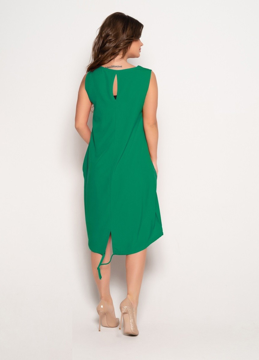 Зелена повсякденний сукня жіноча а-силует ISSA PLUS однотонна