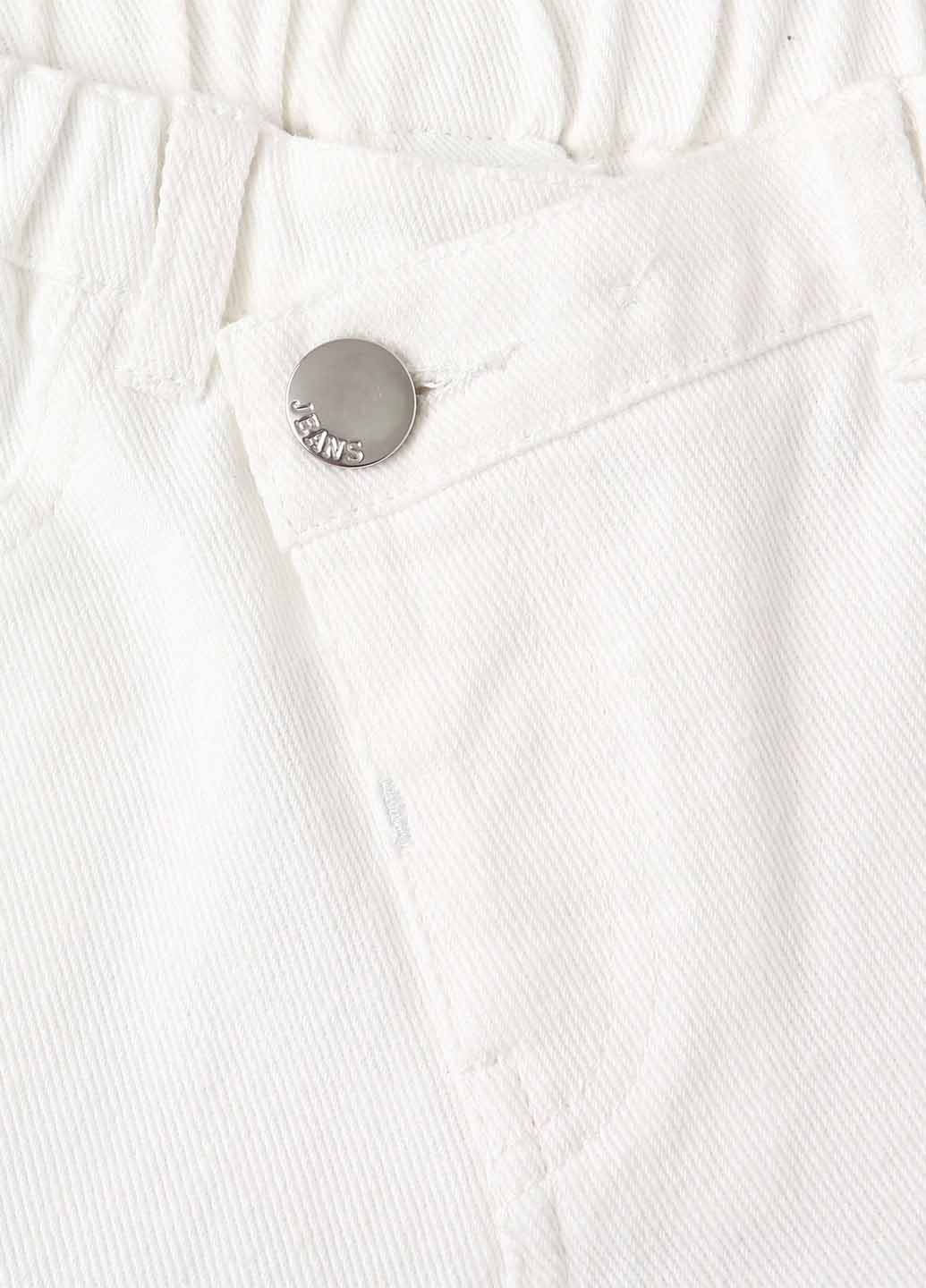 Белые летние мешковатые джинсы SHEIN