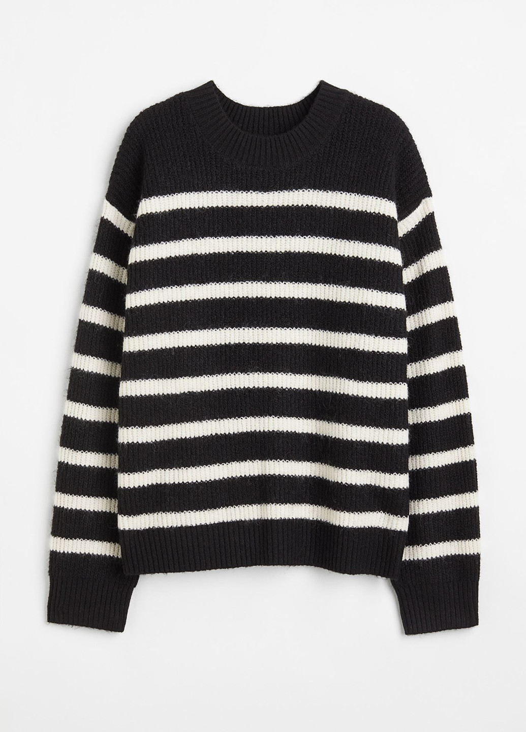Черно-белый зимний светр зимовий джемпер H&M