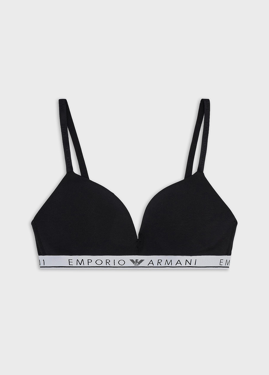 Чорний демісезонний комплект (бюстгальтер, трусики) Emporio Armani