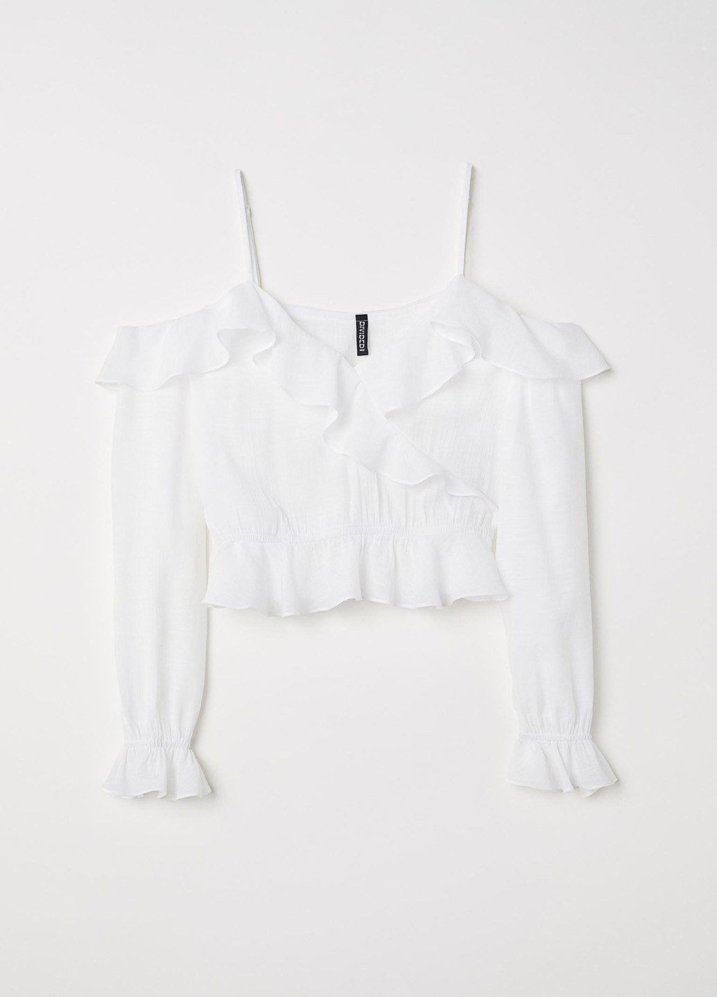 Біла літня блуза на запах H&M