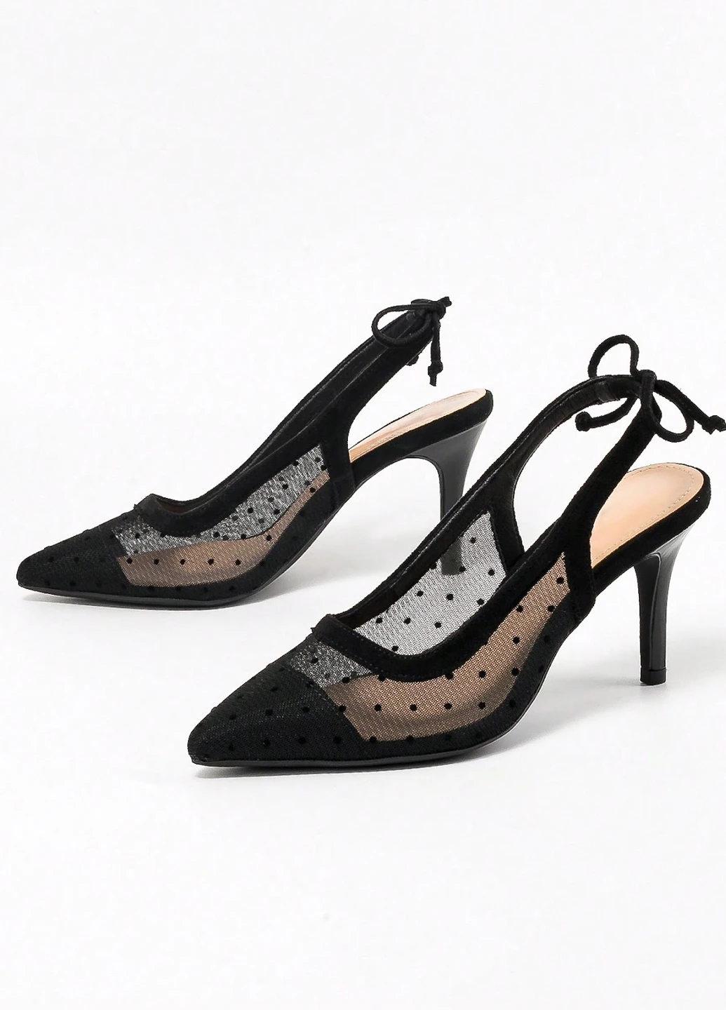 SHEIN Туфли слингбеки черный з текстиль, китай — лето (322813084)