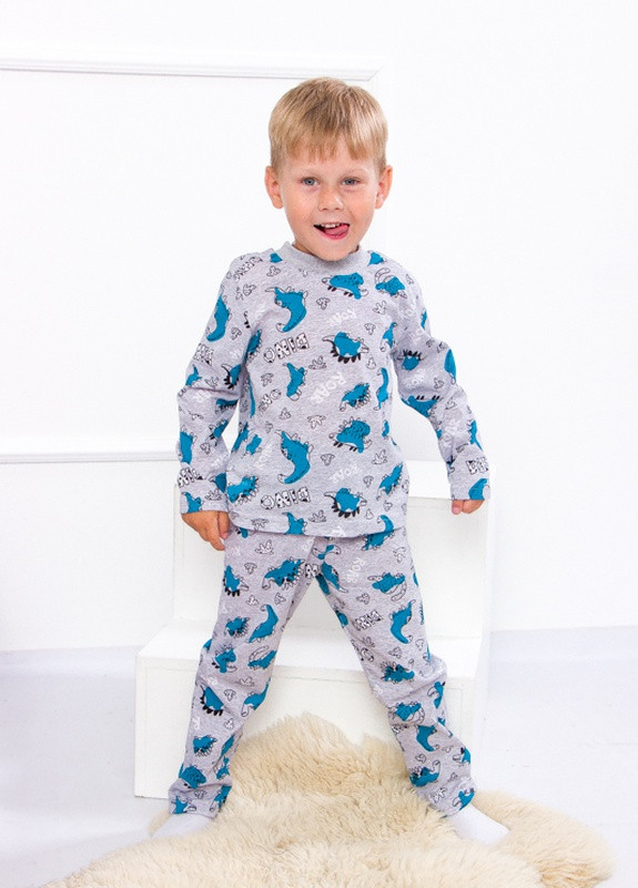Светло-серая всесезон пижама для мальчика Носи своє 6076