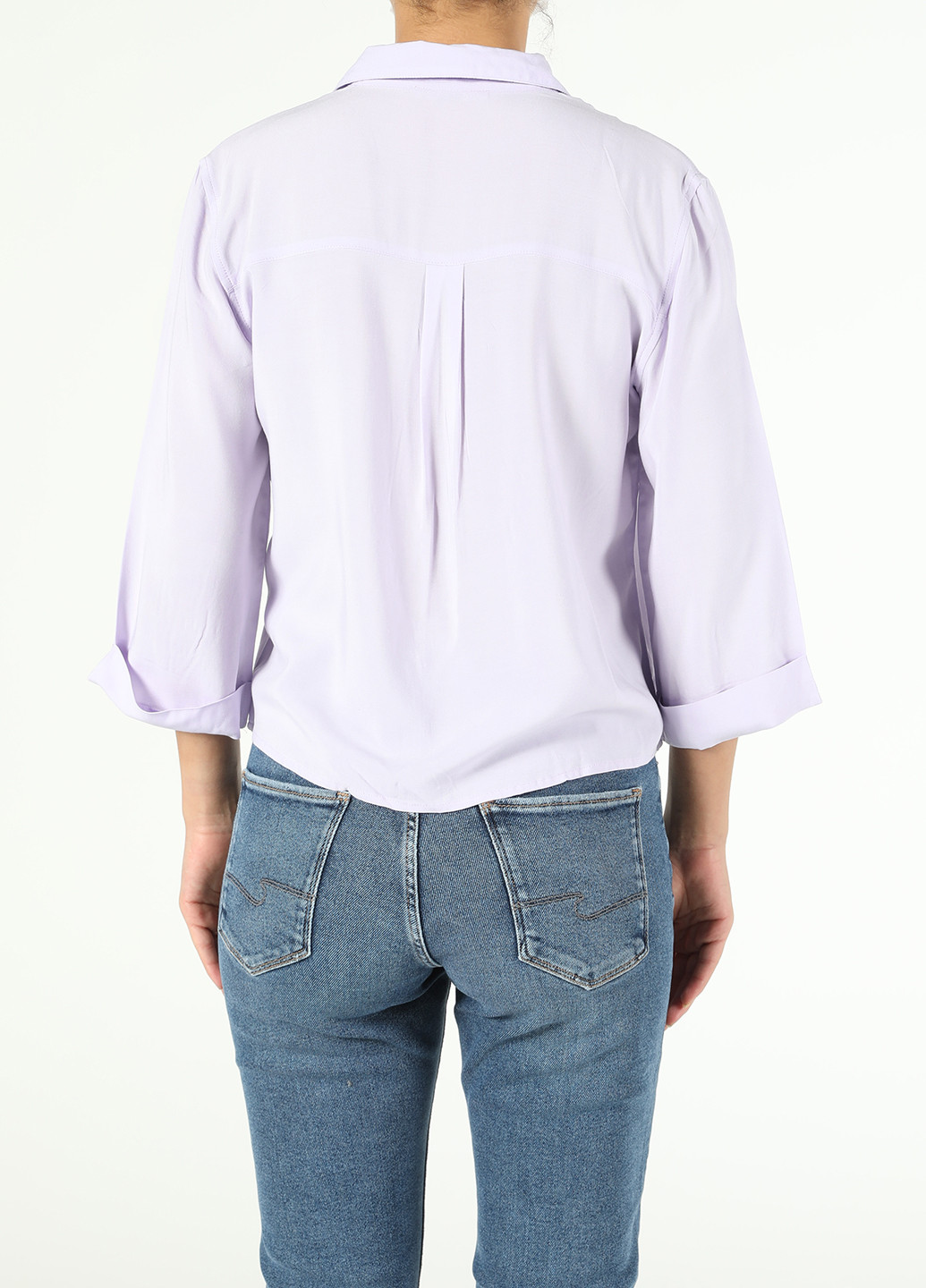 Светло-фиолетовая классическая рубашка однотонная Colin's
