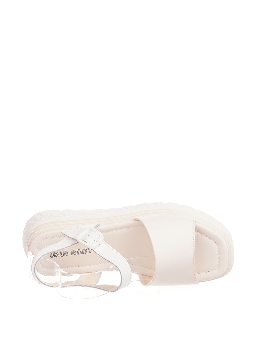 Молочные босоножки Lola Andy с ремешком с белой подошвой, волнистая подошва