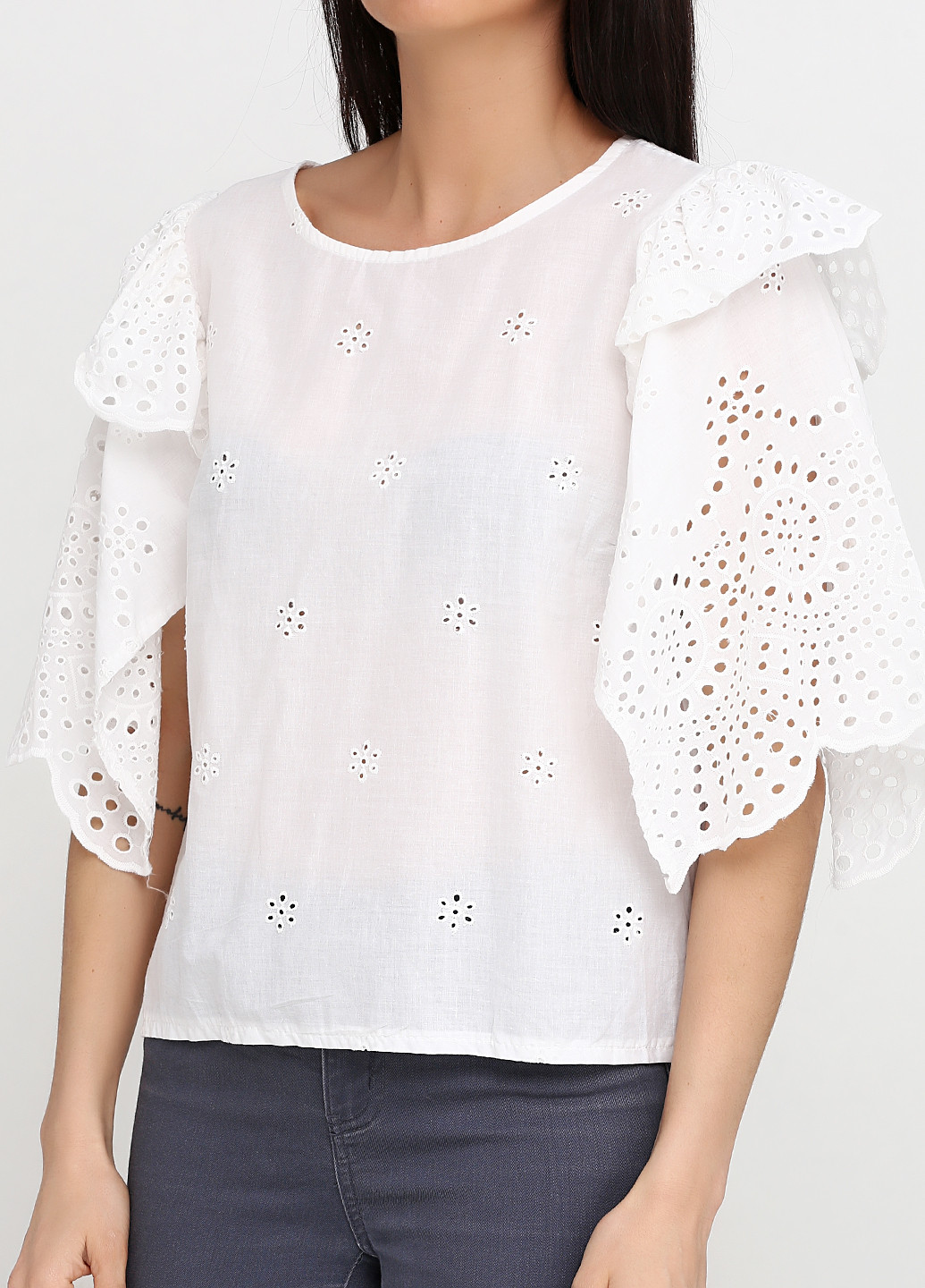 Белая летняя блуза Altamira