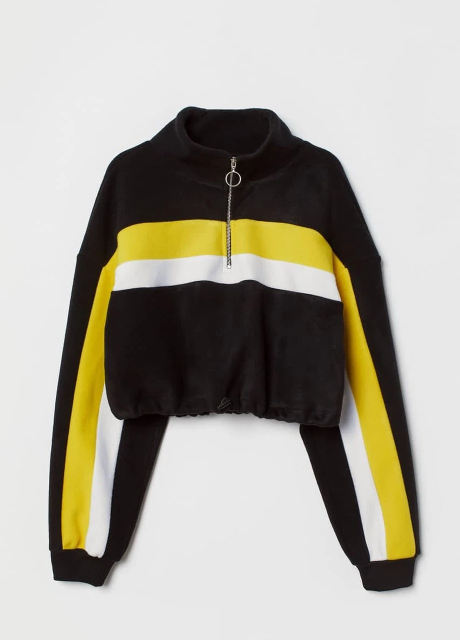 Короткий флисовый джемпер H&M (214658216)