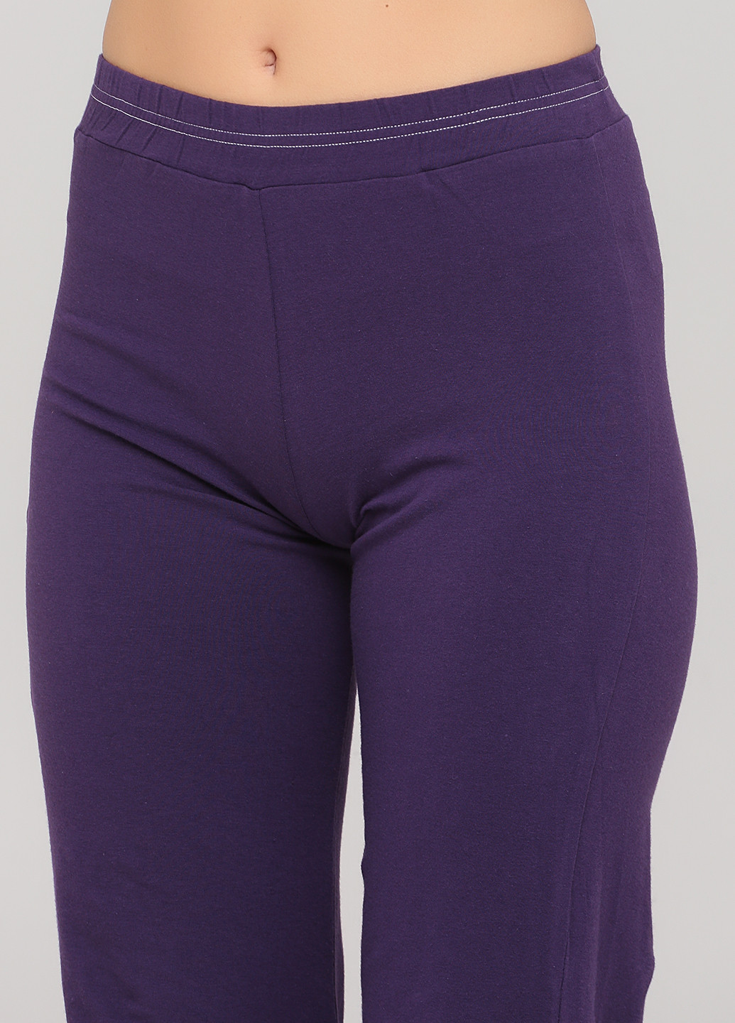 Темно-фиолетовые домашние демисезонные прямые брюки Aniele
