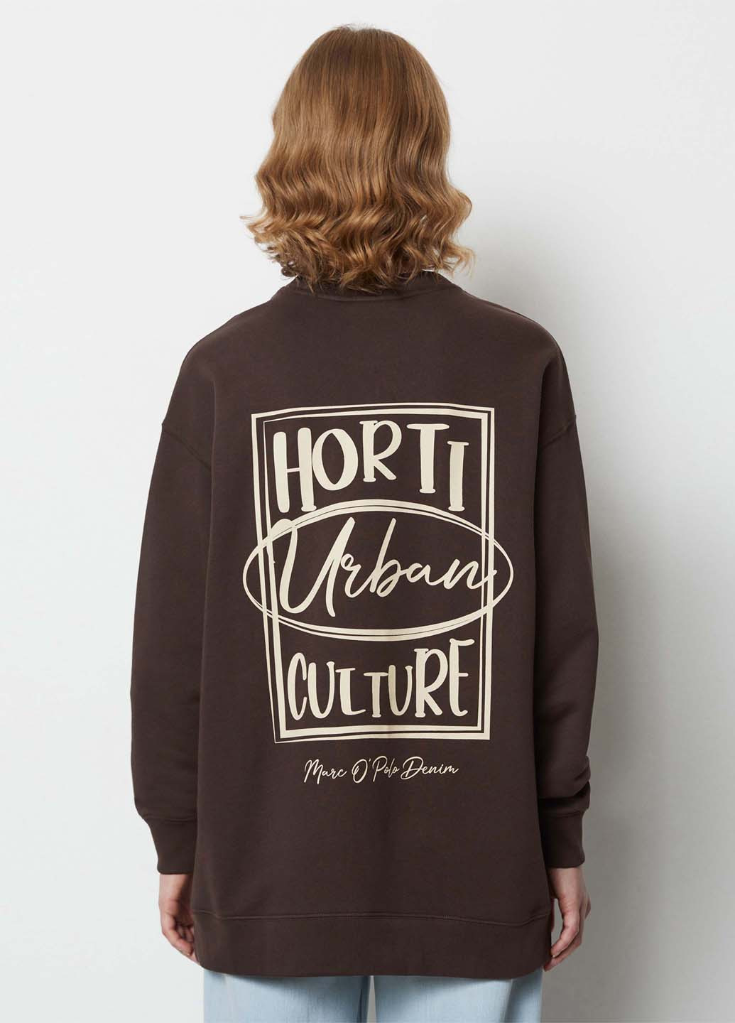Темно-коричневый свитшот Marc O'Polo надпись без декора (363353858)