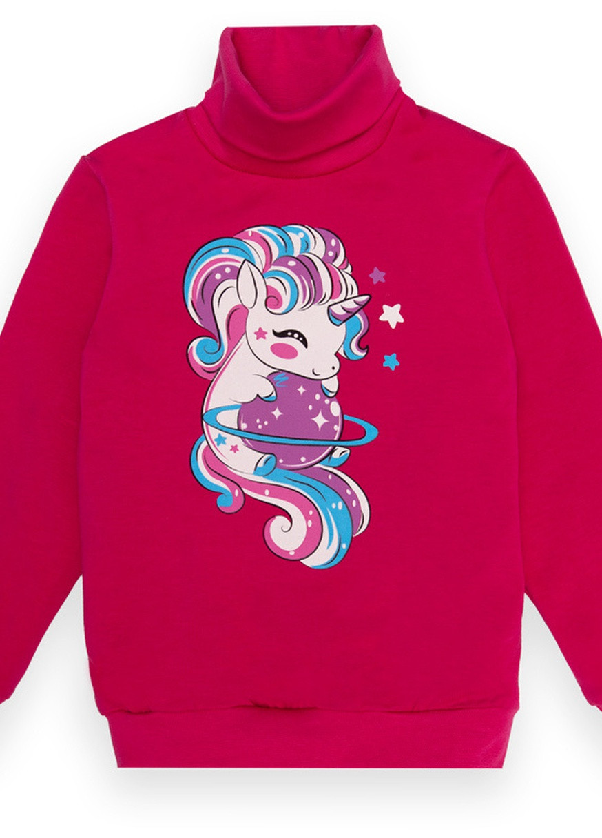 Малиновий демісезонний дитячий светр для дівчинки sv-22-2-4 *unicorn* Габби