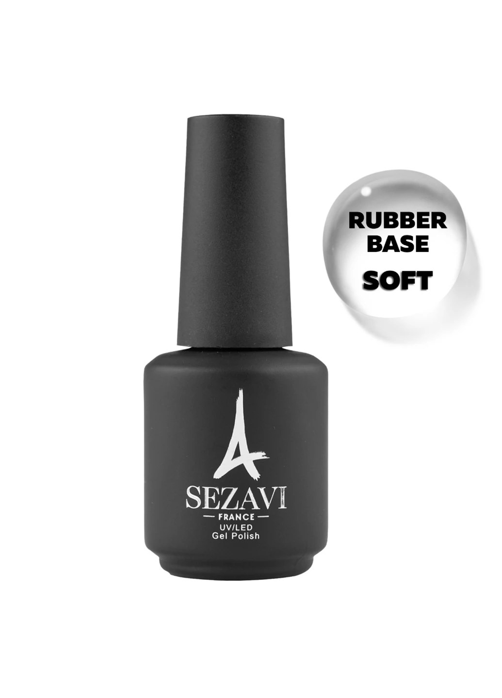 RUBBER BASE SOFT Каучуковий закріплювач (База) для ГЕЛЬ-ЛАКУ, 15мл SEZAVI (215313176)