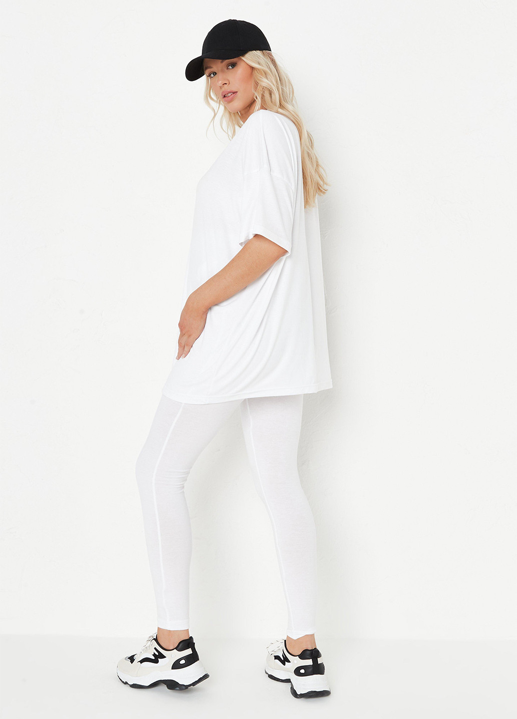 Білий літній комплект для вагітних (футболка, легінси) Missguided