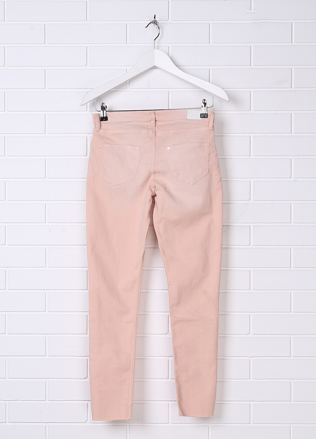 Персиковые демисезонные зауженные джинсы H&M