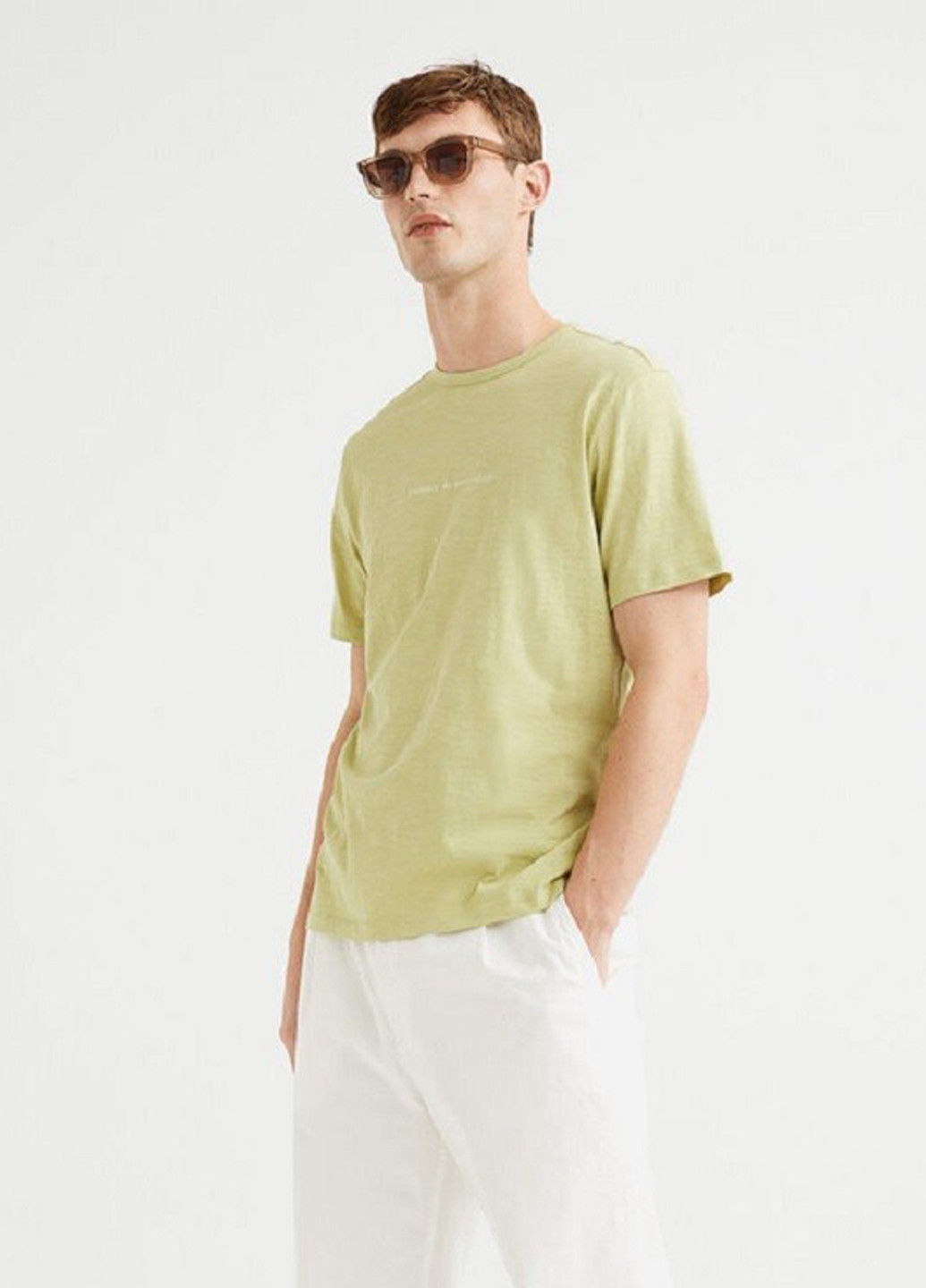 Зеленая футболка H&M