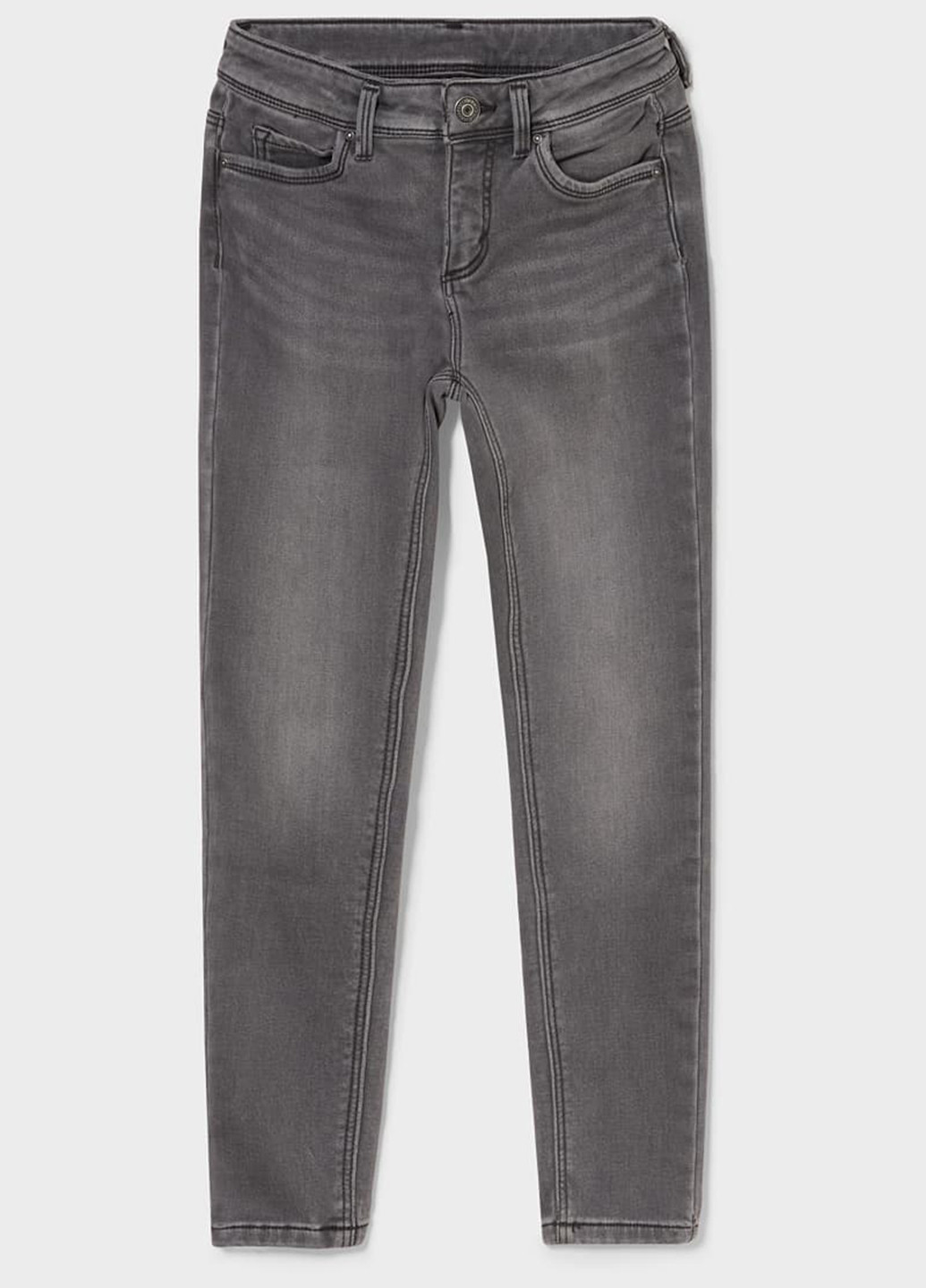 Джинси C&A однотонні темно-сірі джинсові бавовна
