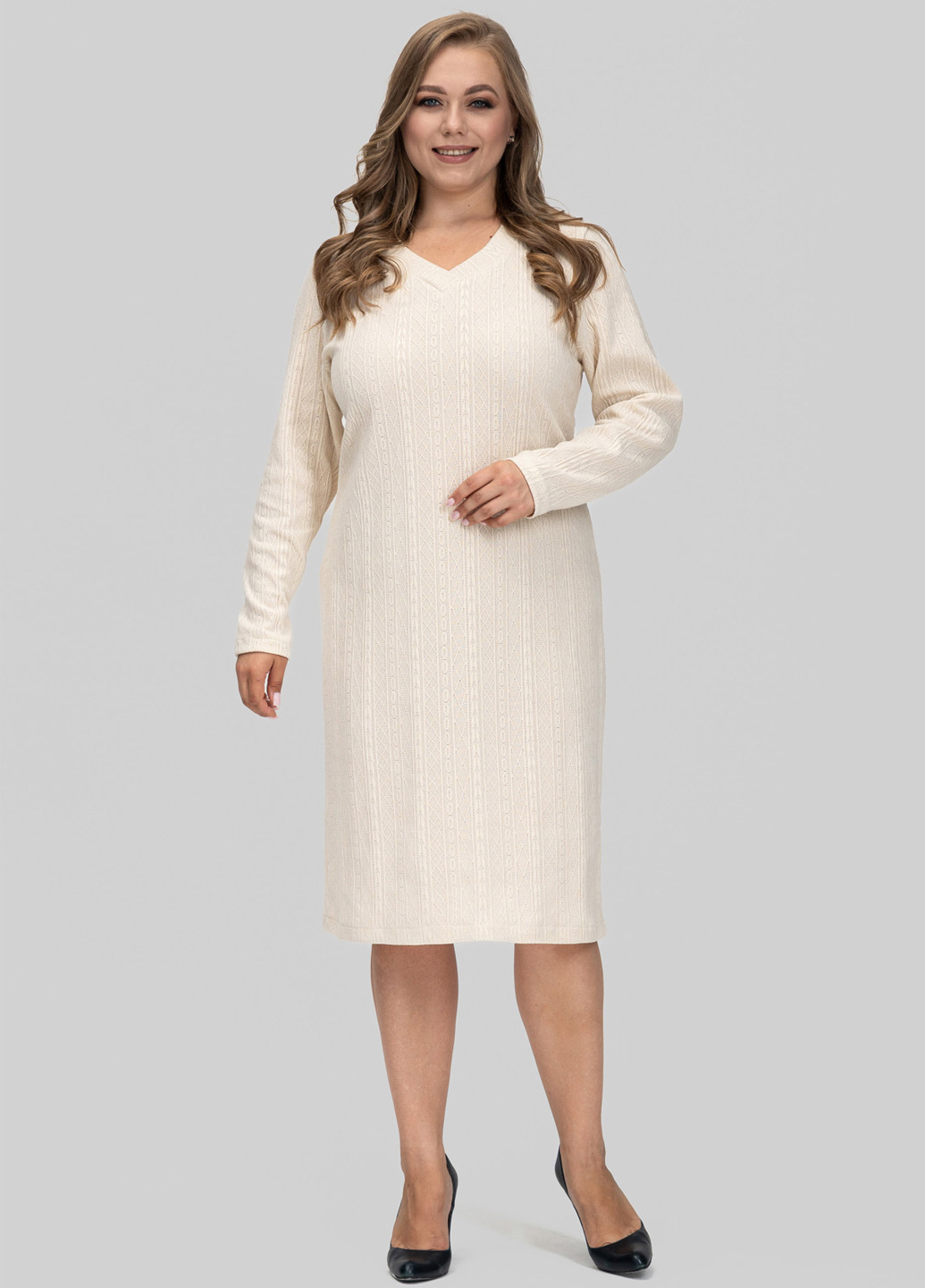 Молочна кежуал сукня сукня светр A'll Posa однотонна