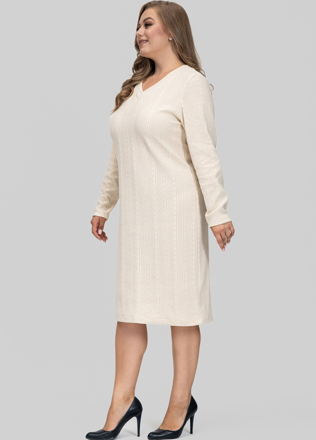 Молочна кежуал сукня сукня светр A'll Posa однотонна