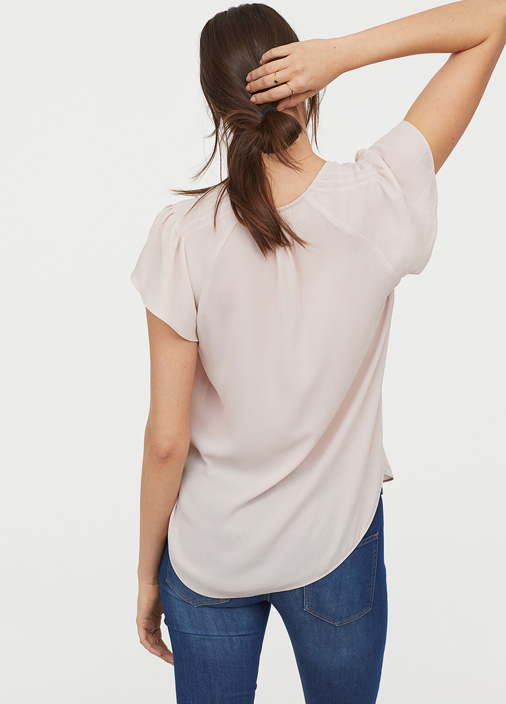 Бледно-розовая летняя блуза H&M