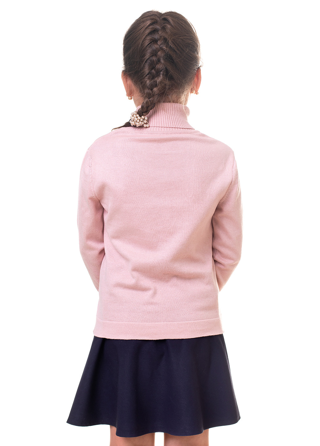 Гольф Bakhur Гольф для девочки з довгим рукавом однотонний рожевий кежуал