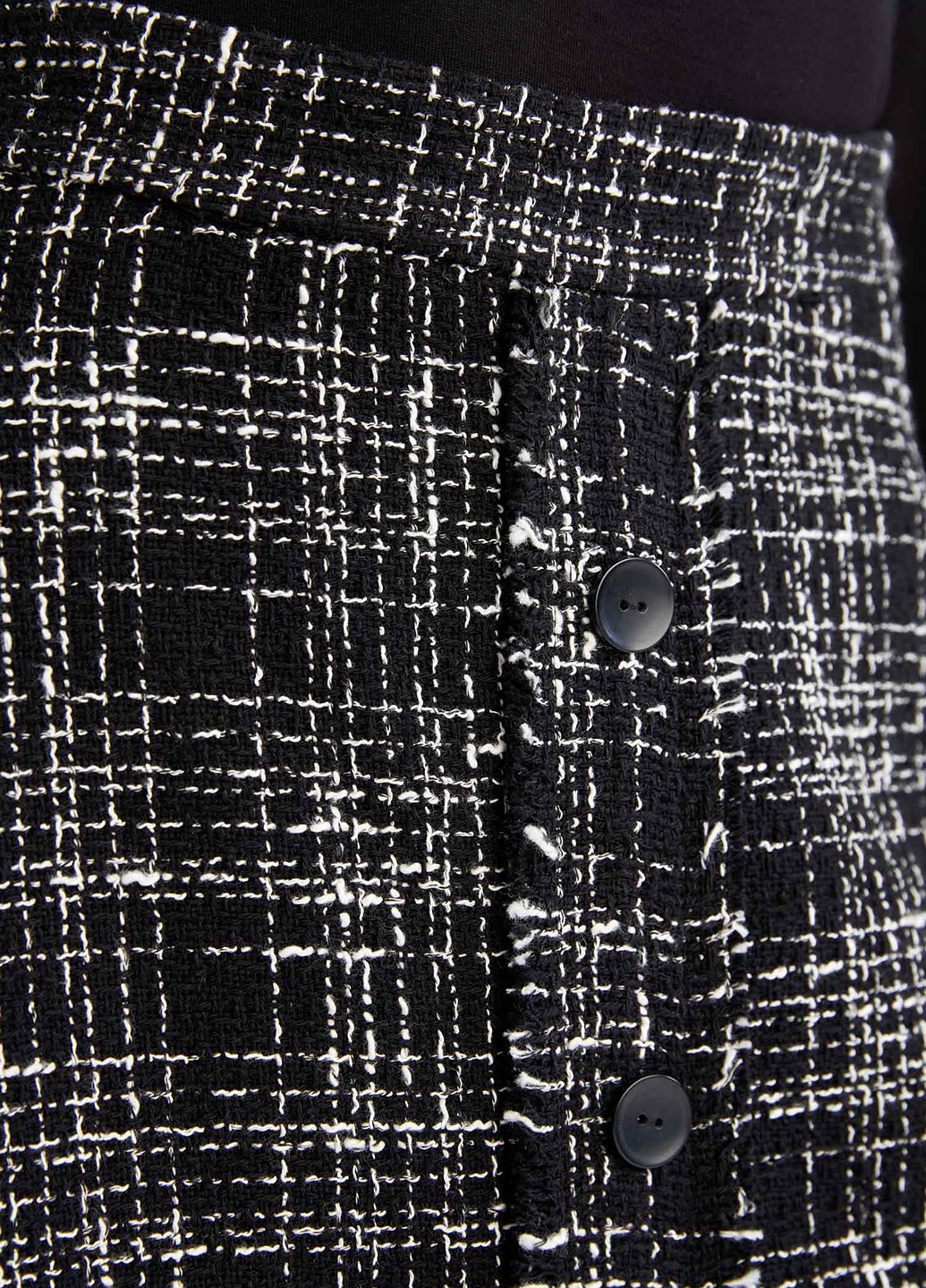 Черно-белая кэжуал юбка DeFacto а-силуэта (трапеция)