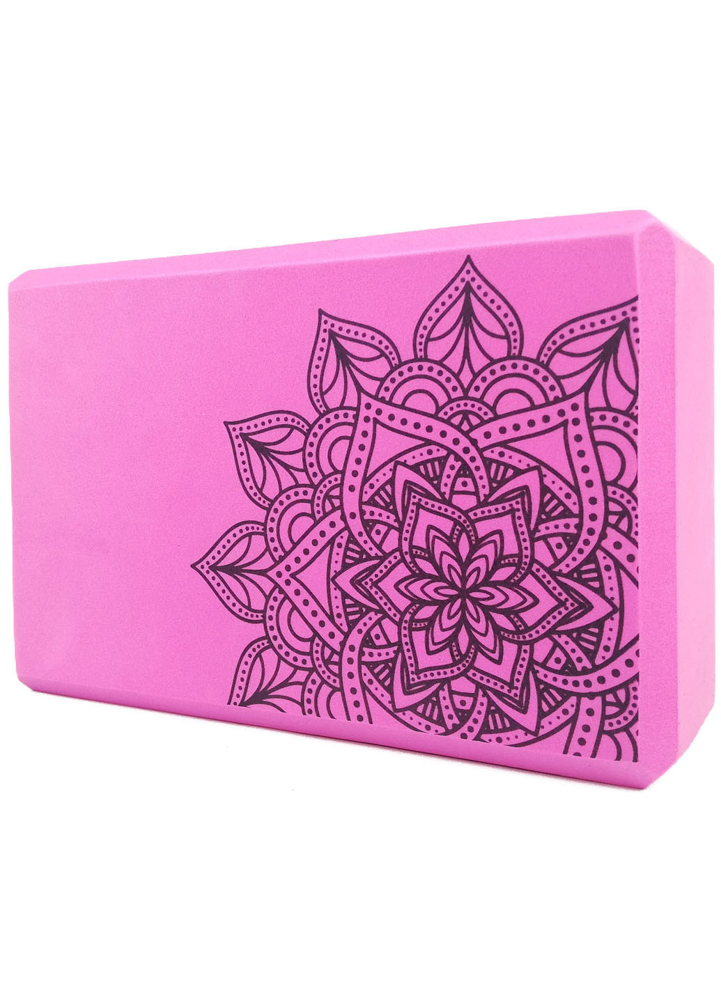 Йога блок EVA-Props розовый с узором (EF-YBMP) (кирпич-кубик-пропс для йоги, фитнеса и стретчинга) EasyFit (236530214)