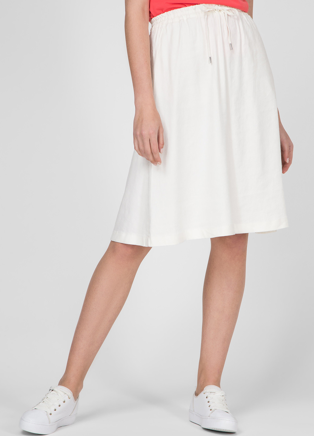 Белая кэжуал однотонная юбка Gant клешированная