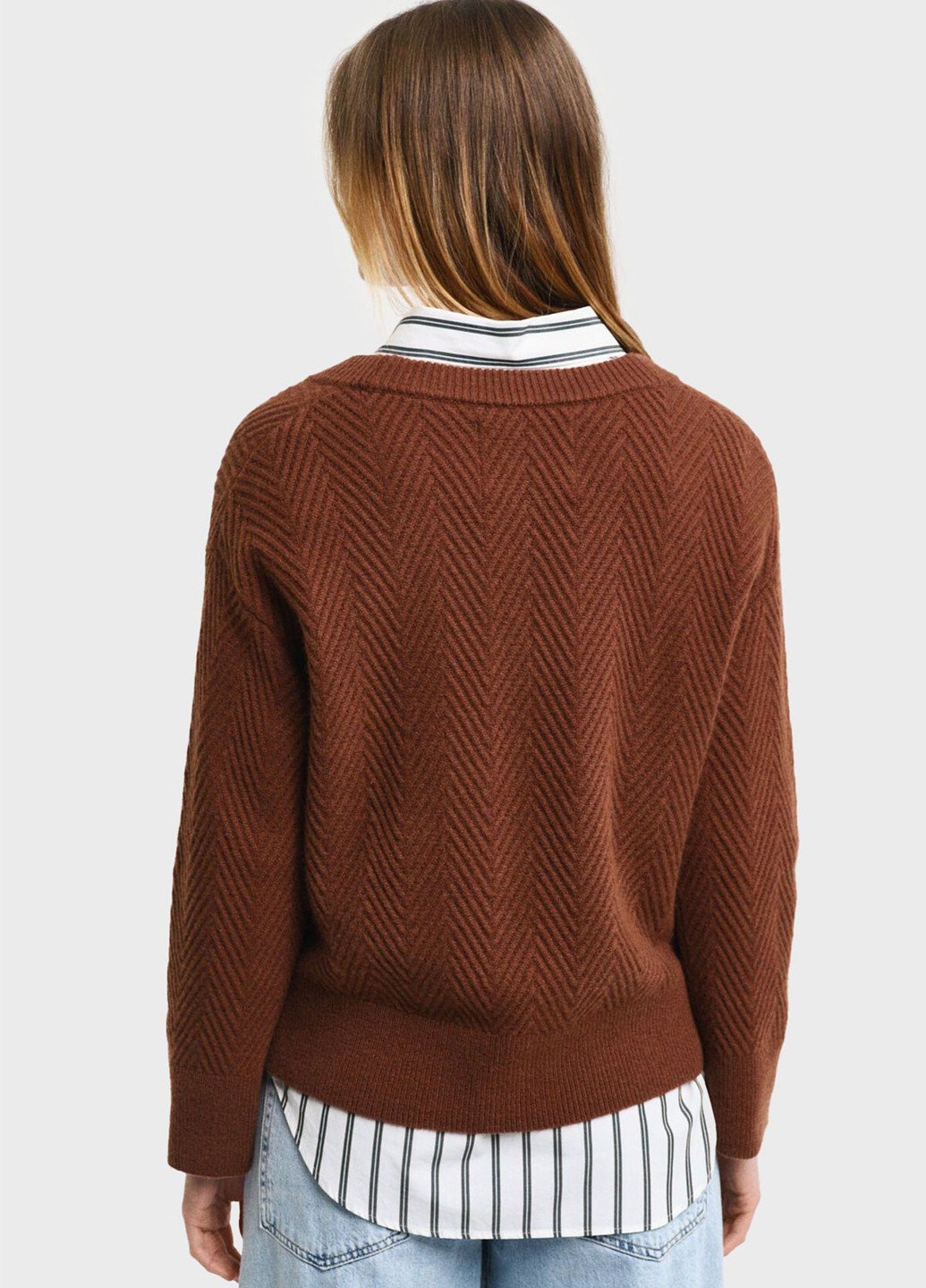 Коричневий зимовий пуловер пуловер Gant