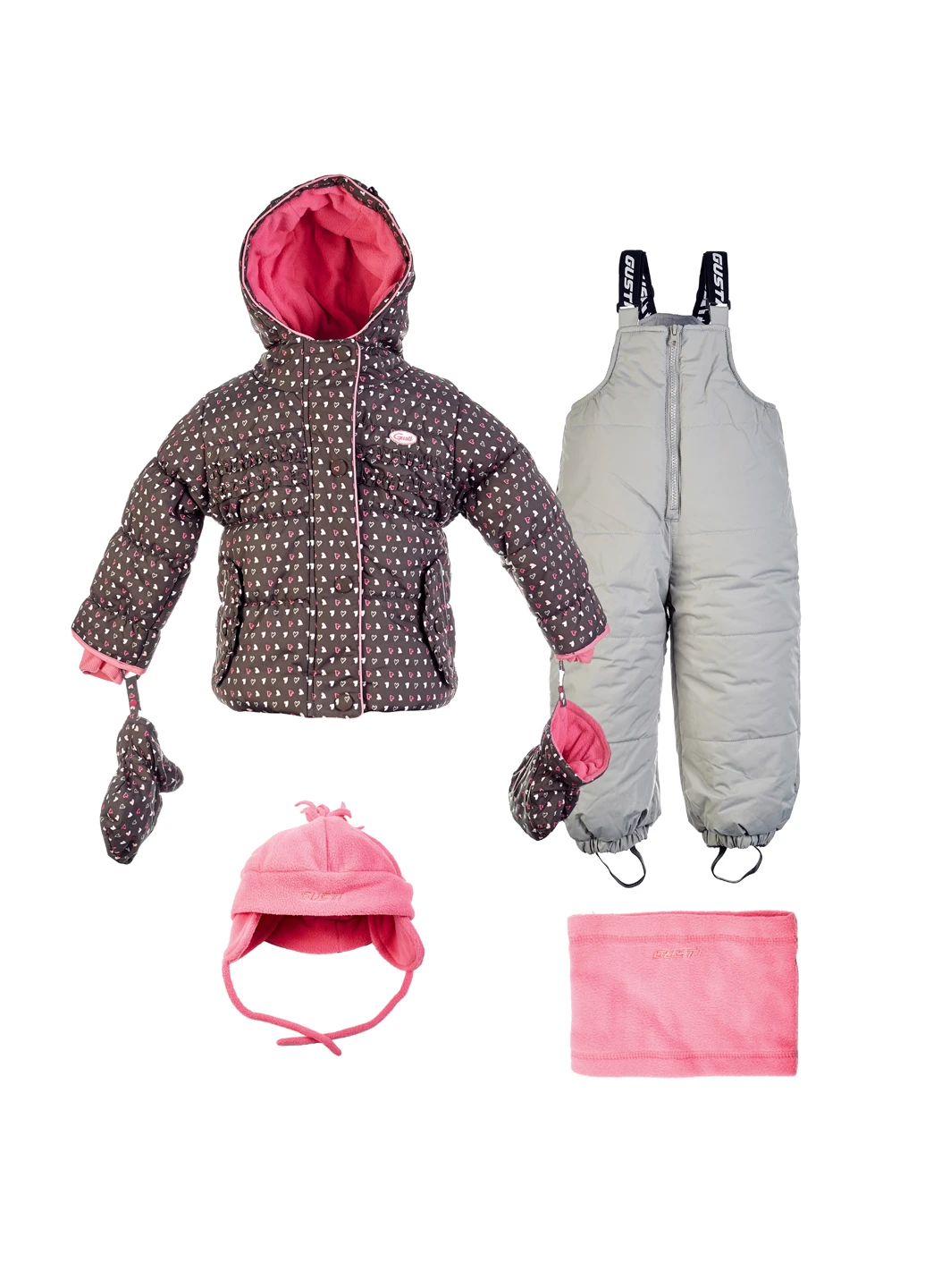 Комбінований зимній комплект (куртка, комбінезон, шапка) Gusti Boutique