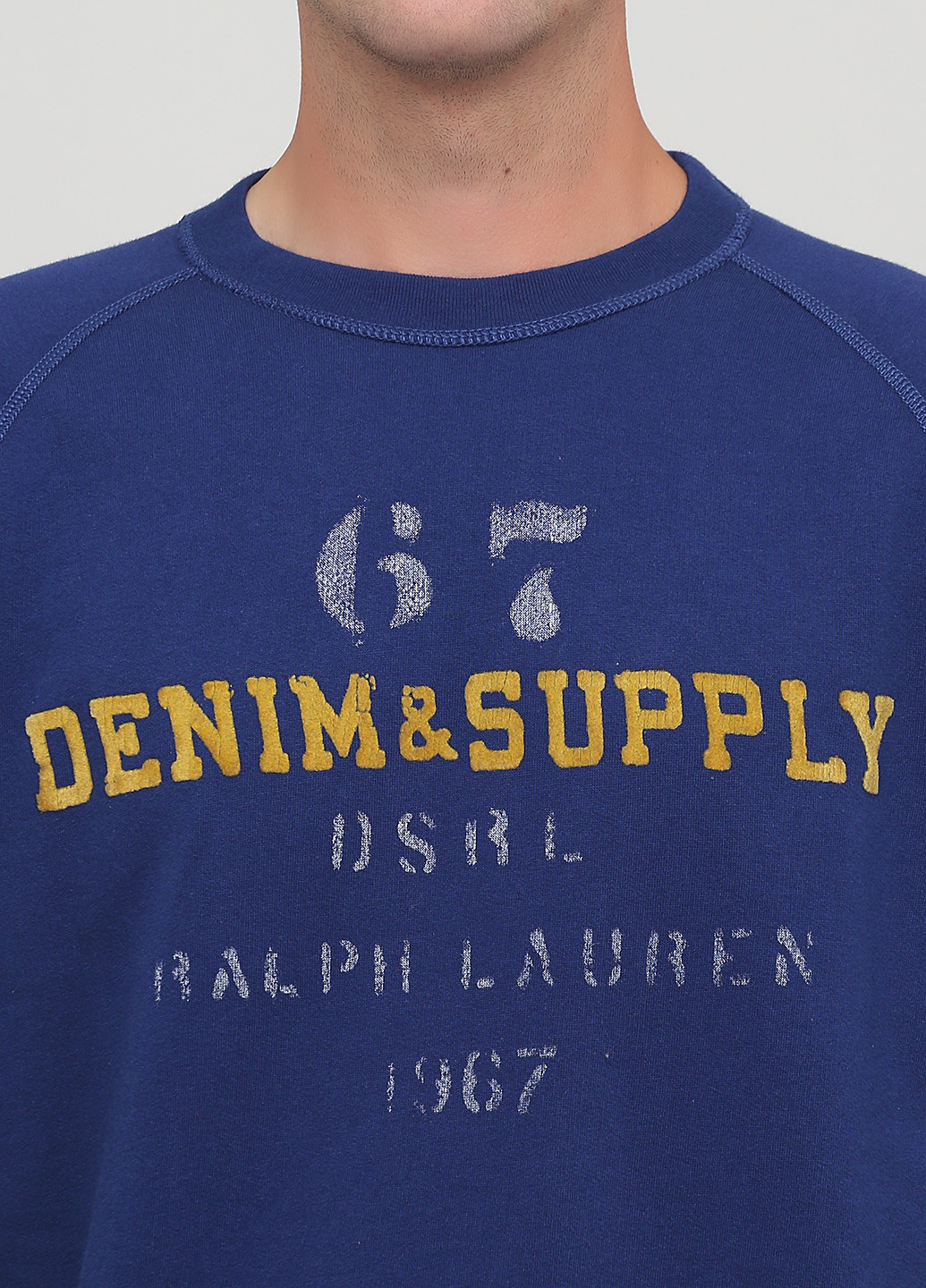 Світшот Ralph Lauren - Прямий крій напис синій кежуал бавовна - (253770258)