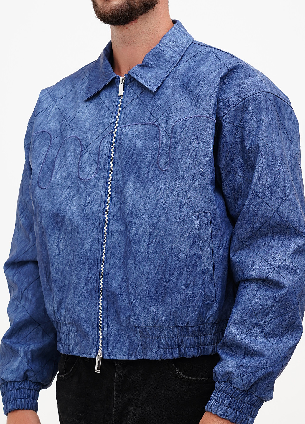 Синя демісезонна куртка Boohoo