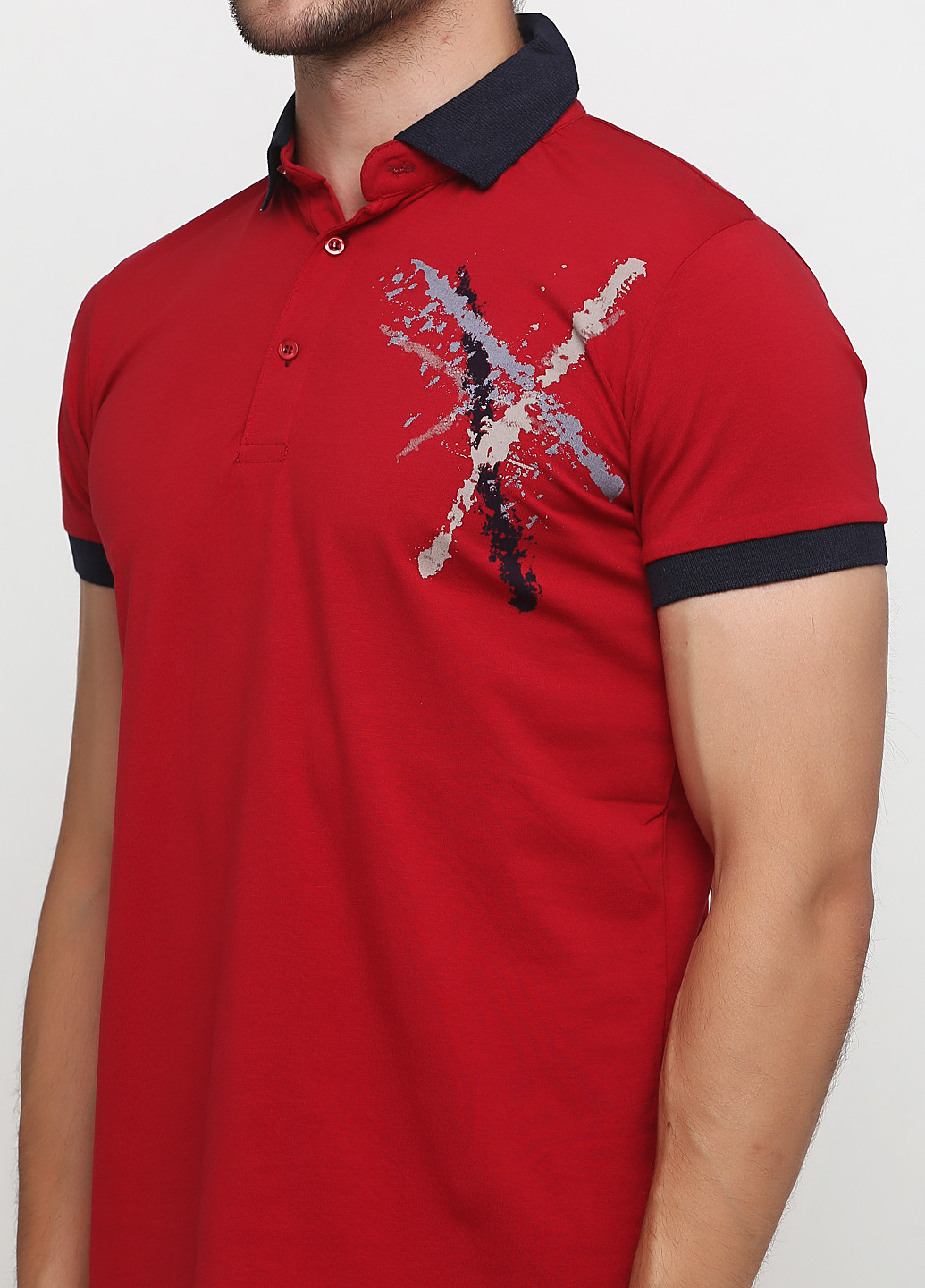 Бордовая футболка-поло для мужчин Golf с рисунком