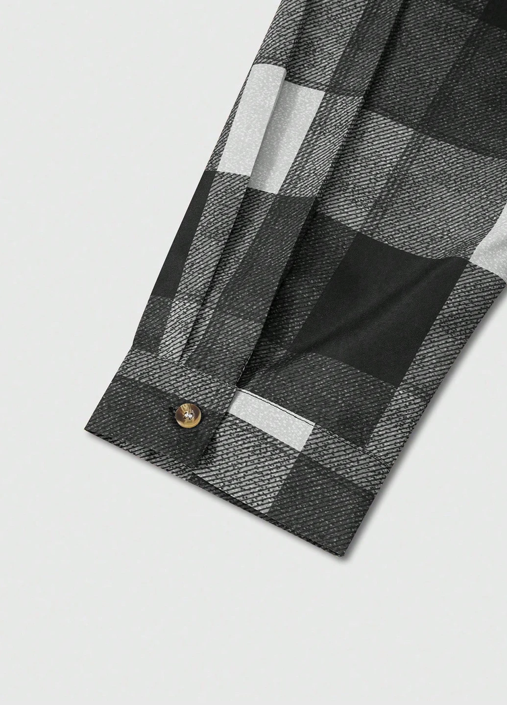 Черная кэжуал рубашка в клетку SHEIN