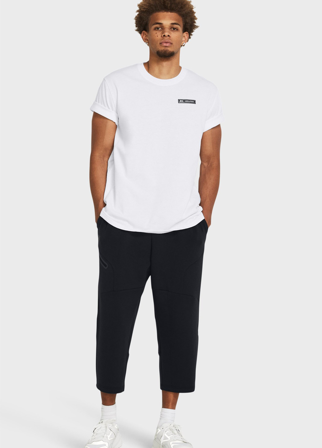 Индиго спортивные демисезонные укороченные, зауженные брюки Under Armour