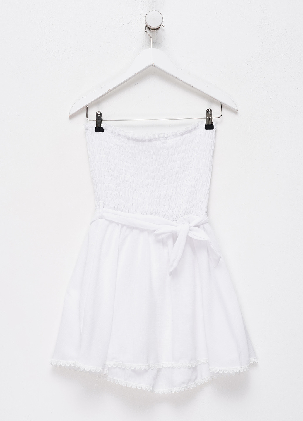 Комбінезон SHEIN комбінезон-шорти однотонний білий кежуал бавовна