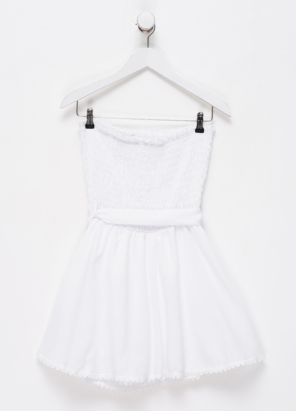 Комбінезон SHEIN комбінезон-шорти однотонний білий кежуал бавовна