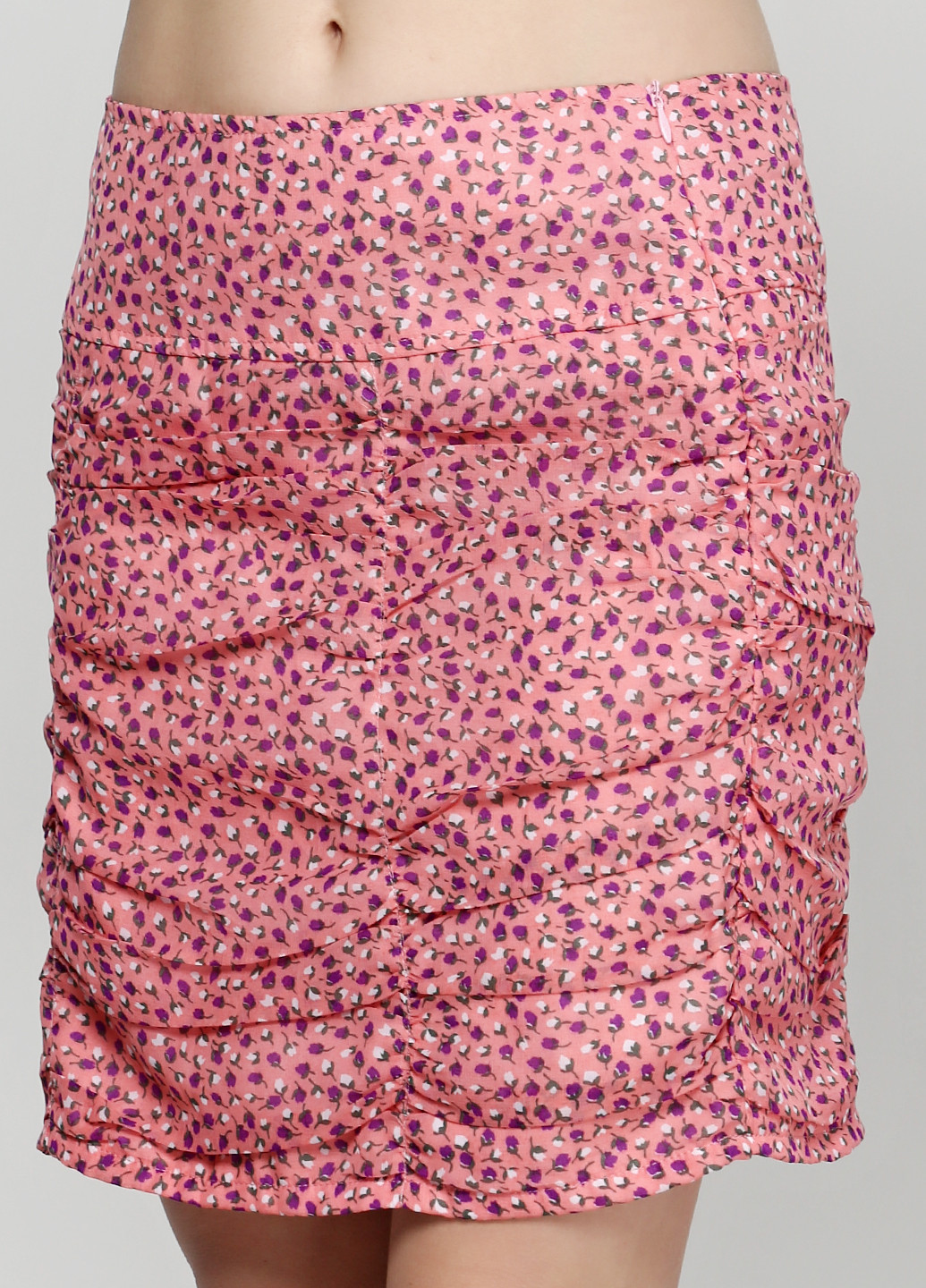 Розовая кэжуал цветочной расцветки юбка Bangkok Look мини