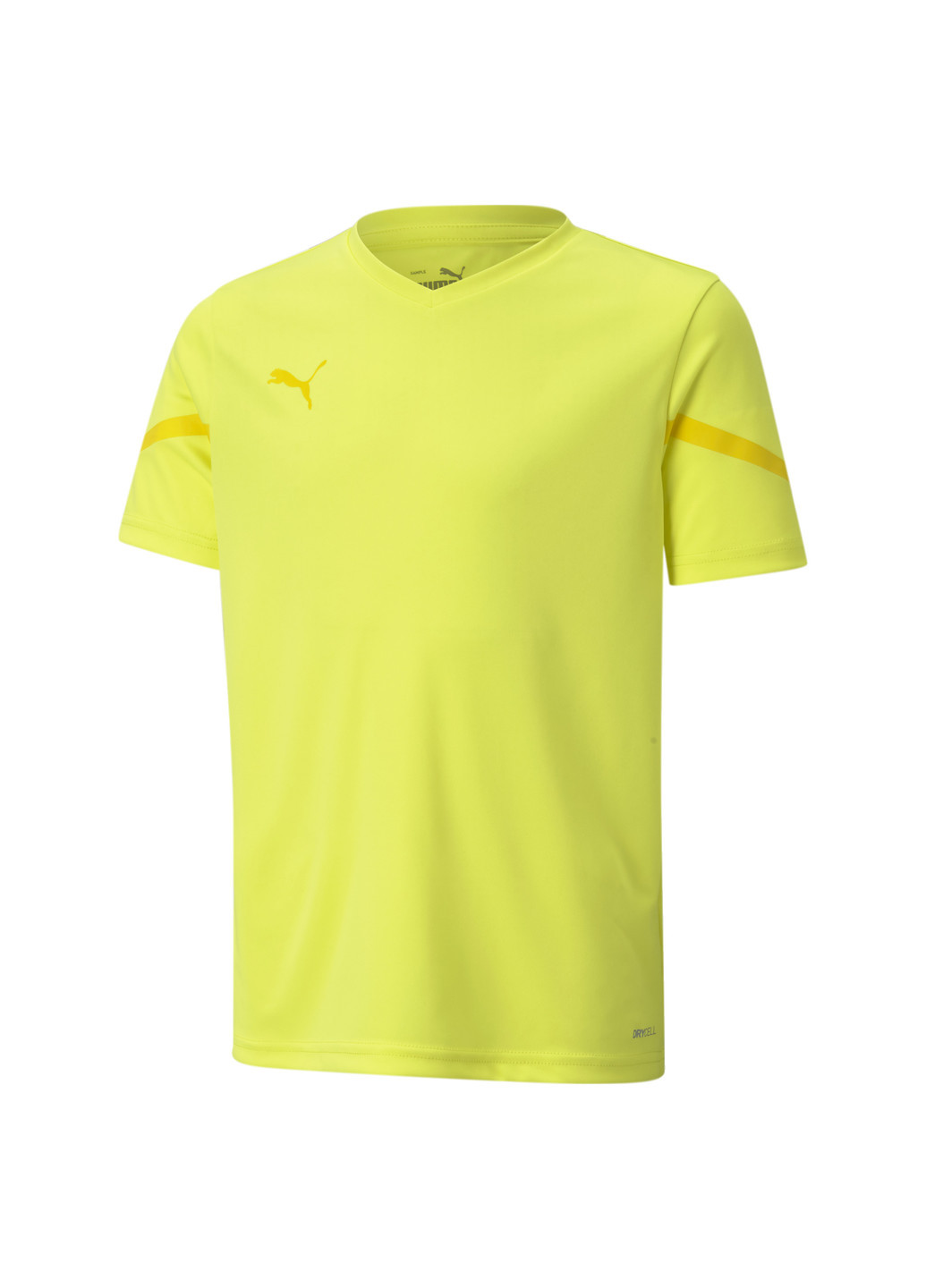 Жовта демісезонна дитяча футболка teamflash youth football jersey Puma
