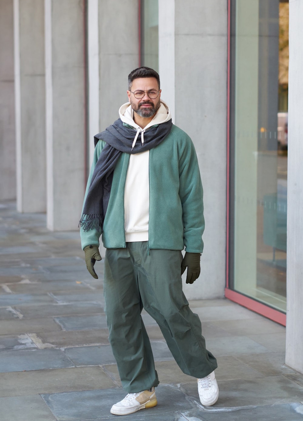 Зеленая демисезонная куртка Uniqlo