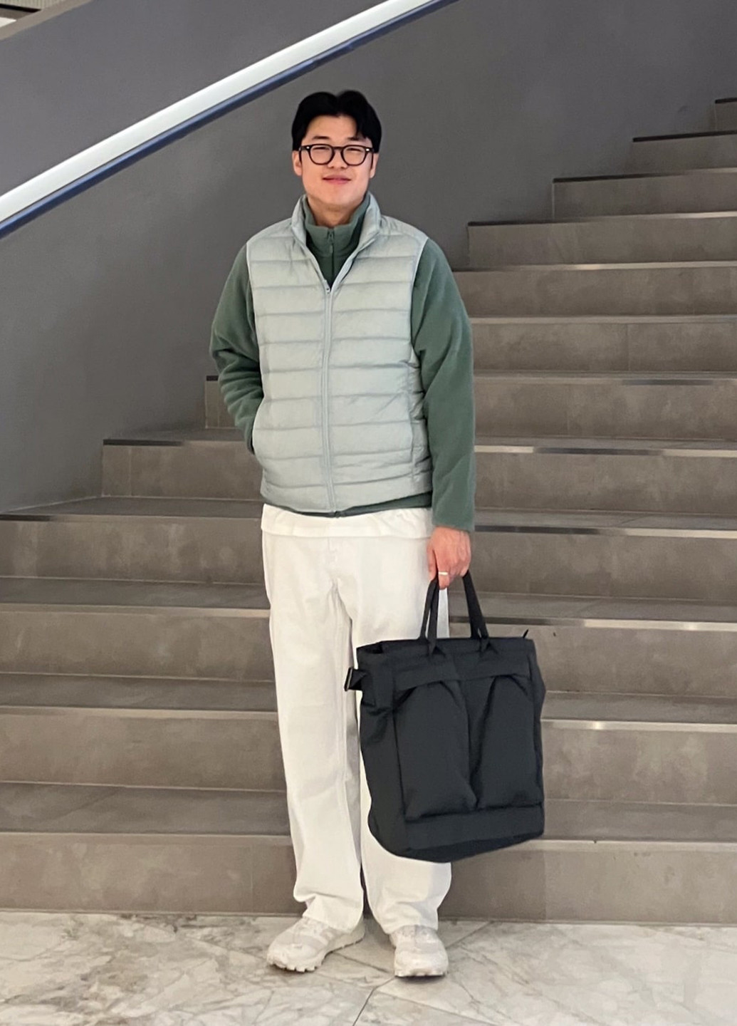 Зеленая демисезонная куртка Uniqlo