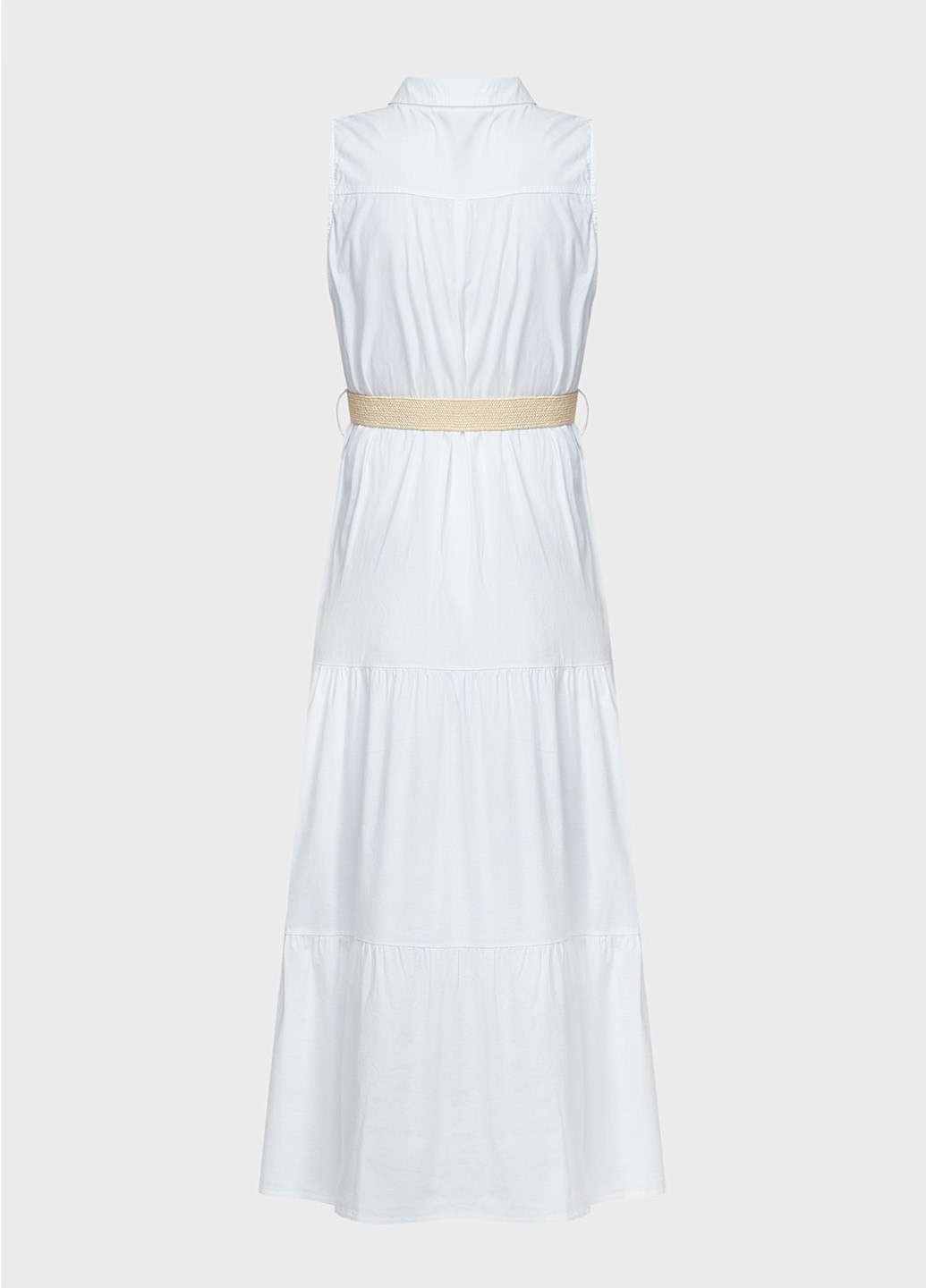 Белое кэжуал платье рубашка, клеш Mexx однотонное